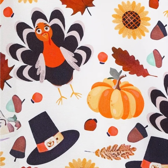 Festive Turkey and Pumpkin Print Shirt - Picture 6 of 6